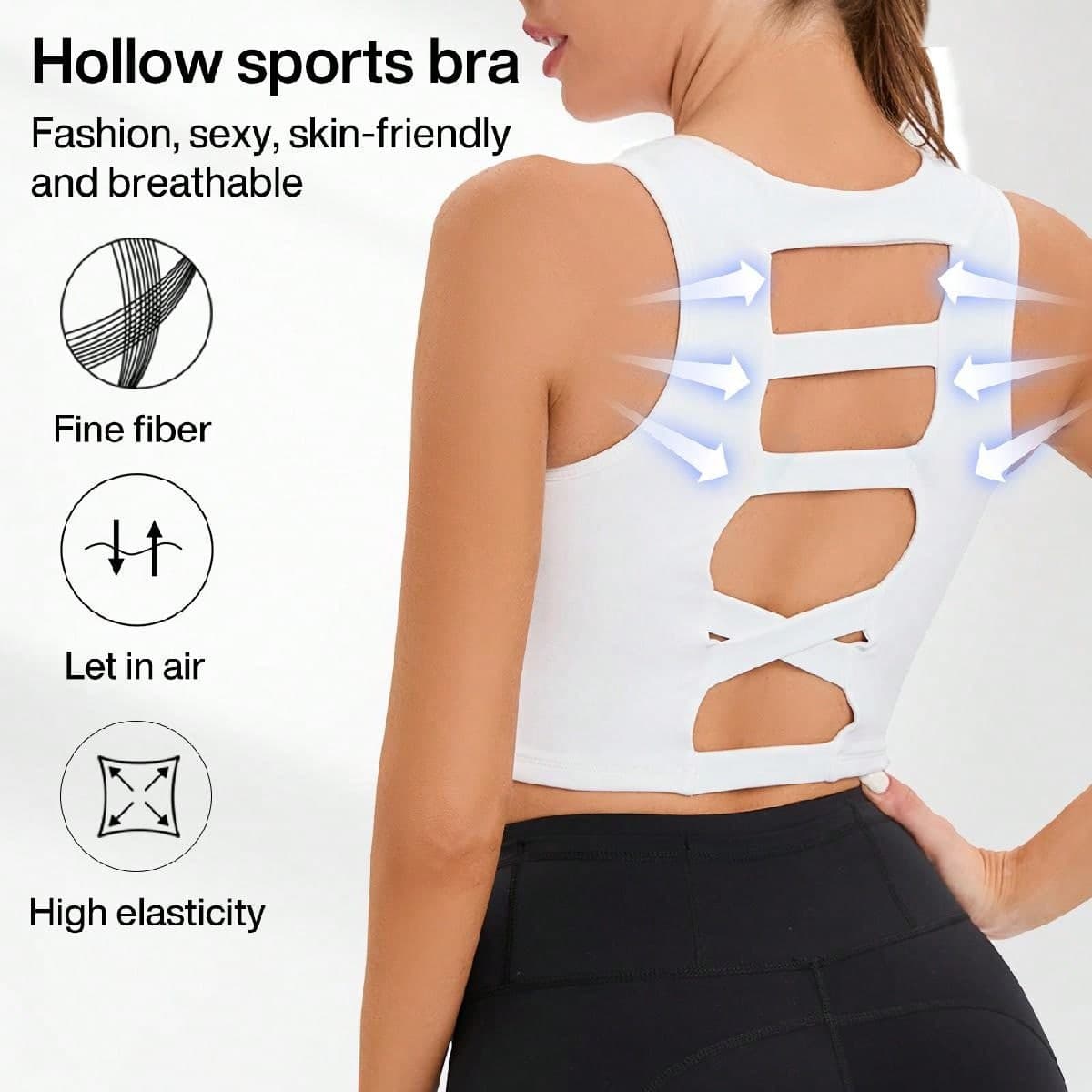 Soutien-gorge de sport pour femmes, haut de culture de yoga pour vêtements de sport, avec soutien de haute impact pour le yoga, la gym, la course Ã